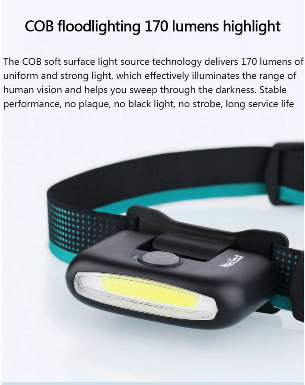 Nextool Portable Multi-function Headlight With Biking Holder 170 Lumens Four Modes Adjustable Angle Reflective Headband 640 mAh Battery IPX4 Waterproof For Running / Camping / Cycling From Xiaomi Youpin - Black 7 Nextool Portable Multi-function Headlight 170 Lumens Four Modes Adjustable Angle Reflective Headband 640 mAh Battery IPX4 Waterproof For Running / Camping / Cycling From Xiaomi Youpin - Black