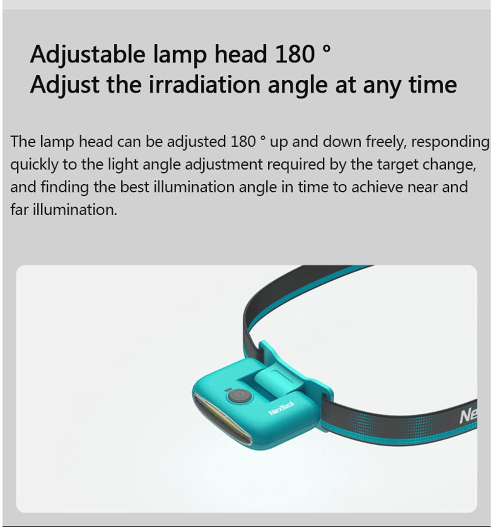Nextool Portable Multi-function Headlight With Biking Holder 170 Lumens Four Modes Adjustable Angle Reflective Headband 640 mAh Battery IPX4 Waterproof For Running / Camping / Cycling From Xiaomi Youpin - Black 12 Nextool Portable Multi-function Headlight 170 Lumens Four Modes Adjustable Angle Reflective Headband 640 mAh Battery IPX4 Waterproof For Running / Camping / Cycling From Xiaomi Youpin - Black
