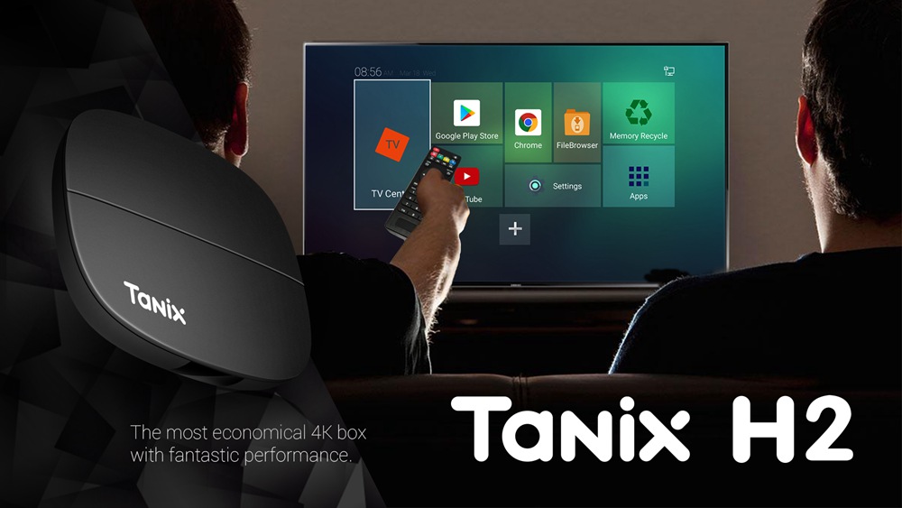 TANIX H2 Hi3798M V110 64 Bit Android 9.0 4K TV BOX 2GB/16GB 2.4G WIFI 100M LAN Miracast DLNA