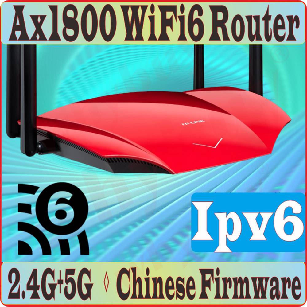 TP-LINK AX1800 WiFi6 Gigabit Dual Frequency Wireless Router 1775Mbps Speed BSS Coloring WPA3 Encryption Protocol APP Control Support IPv6 - Red