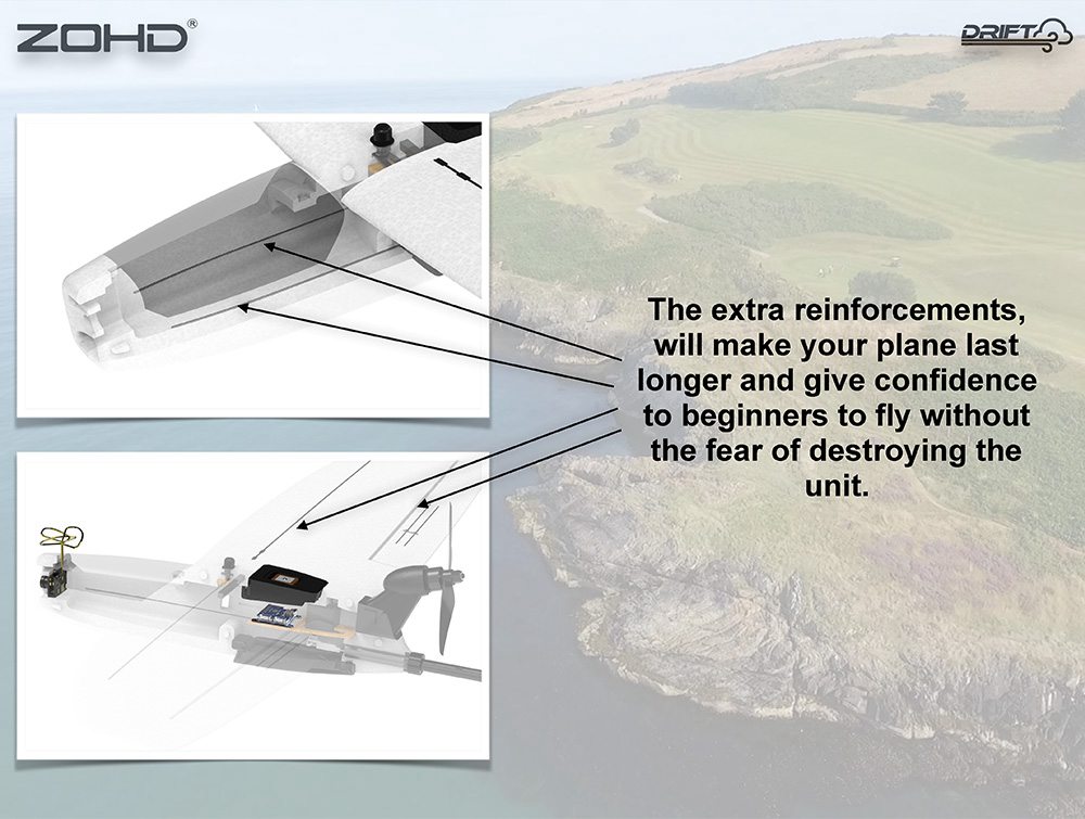 ZOHD Drift 877mm Wingspan RC Airplane FPV Glider AIO EPP - PNP Version