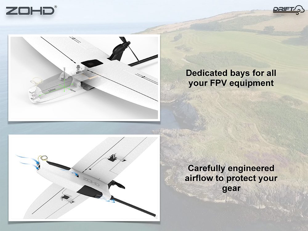 ZOHD Drift 877mm Wingspan RC Airplane FPV Glider AIO EPP - PNP Version