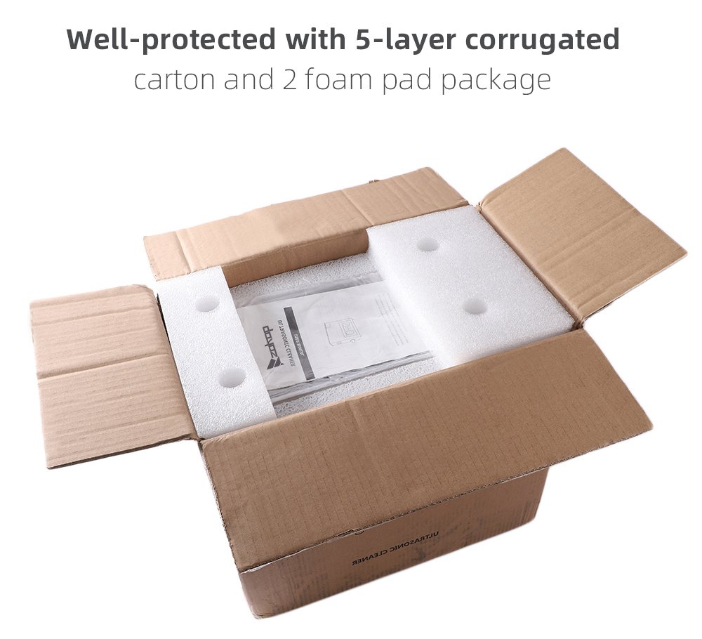 ZOKOP 230HT Stainless Steel Ultrasonic Cleaner 3L Capacity 120W Power 40KHz Frequency Time Setting Adjustable Heating Temperature For Jewelry / Commodity / Glasses / Coins / Metal Parts - Blue