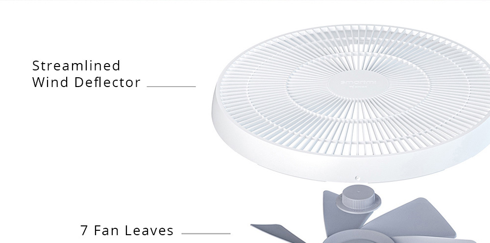 Zhimi Wireless DC Frequency Conversion Floor Fan 3 Sterilization Anion 33.6Wh Lithium Battery 20 Hours Runtime 100 Wind Speeds APP AI Voice Control Low Noise From Xiaomi Youpin - White