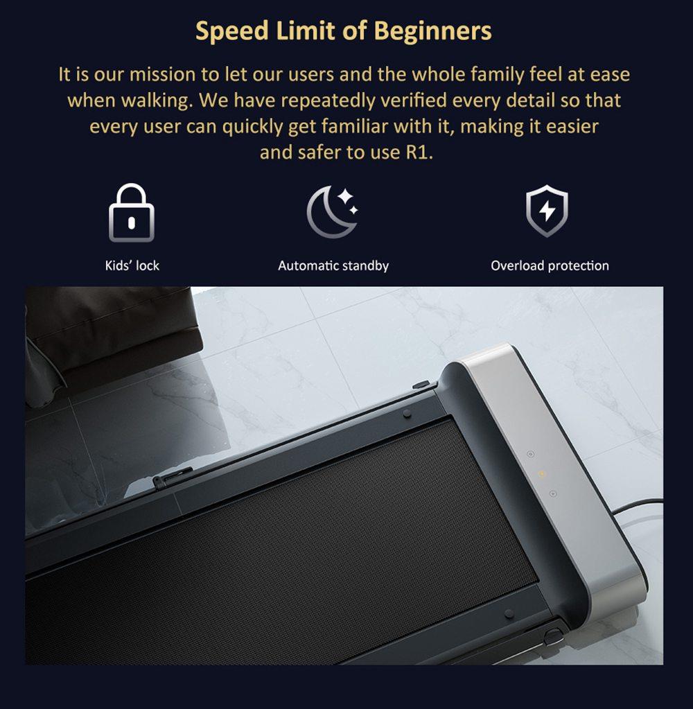 WalkingPad R1 Pro Treadmill 2 in 1 Smart Folding Walking and Running Machine APP Foot Step Sped Control Outdoor Indoor Fitness Exercise Gym Alternative International Version From Xiaomi Ecosystem - Silver
