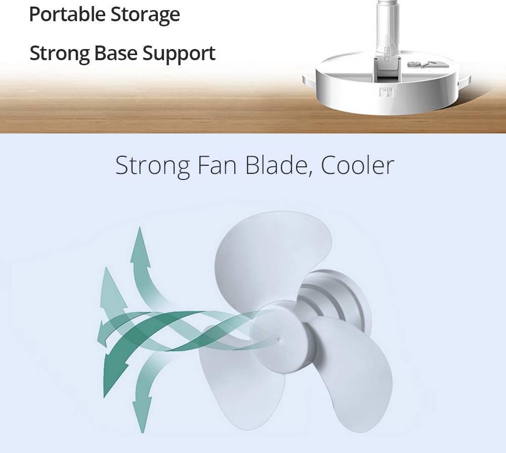 Portable Telescopic Fan USB Rechargeable Desk Table Fan Air Circulator Folding Floor Fan Mini Misting Fan With LED Night Lights 4 Speed Settings For Home Outdoor Office - Pink