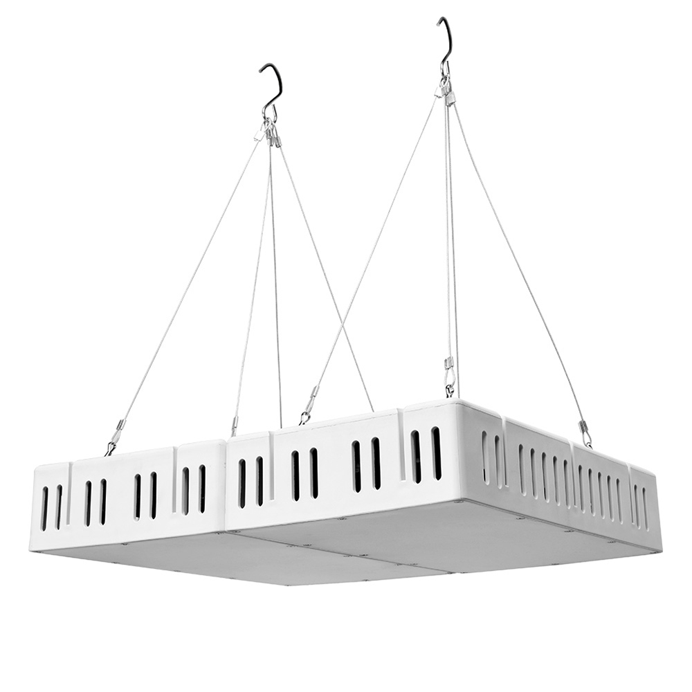 1500W Full Spectrum Plant Light  LED Grow Light with Ultra-quiet Dual Fan for Garden - White