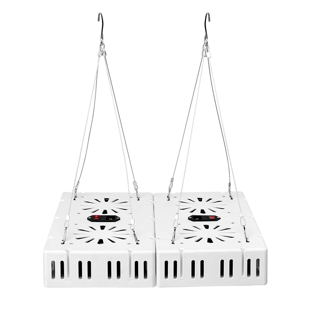 1500W Full Spectrum Plant Light  LED Grow Light with Ultra-quiet Dual Fan for Garden - White