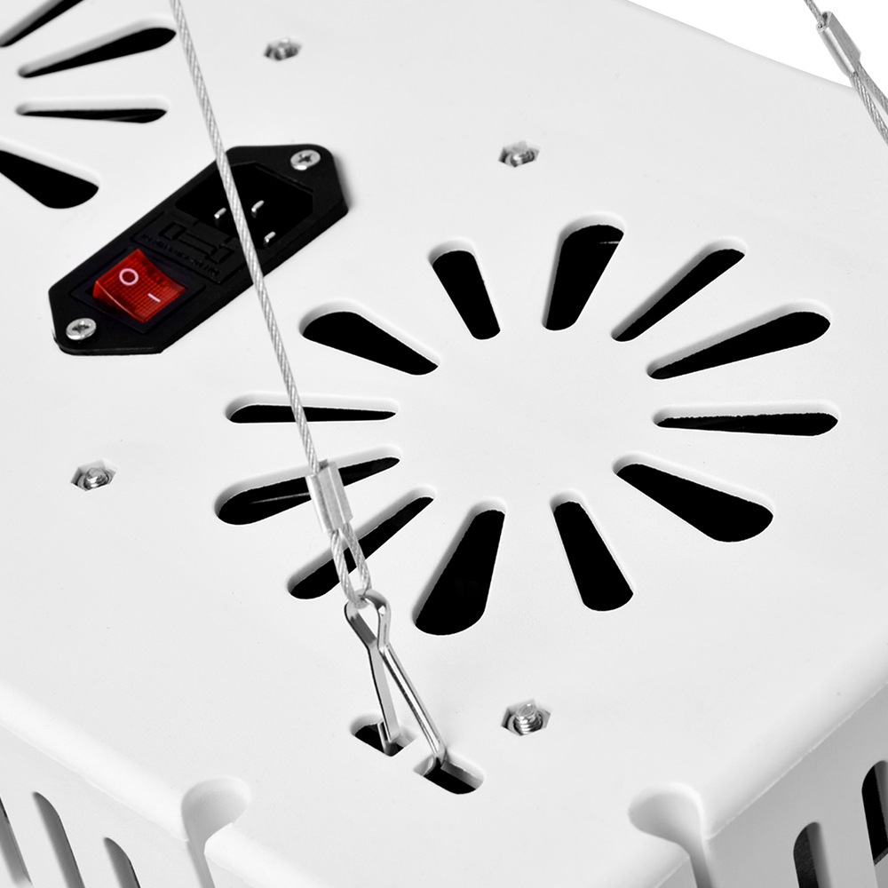 1500W Full Spectrum Plant Light  LED Grow Light with Ultra-quiet Dual Fan for Garden - White