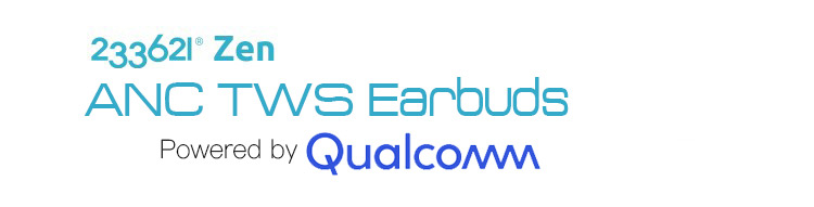 233621 Zen ANC Qualcomm QCC5124 TWS Earbuds Active Noise Canceling Bluetooth 5.0 aptX AAC cVc Hi-Fi Sound IP54 Independent Use