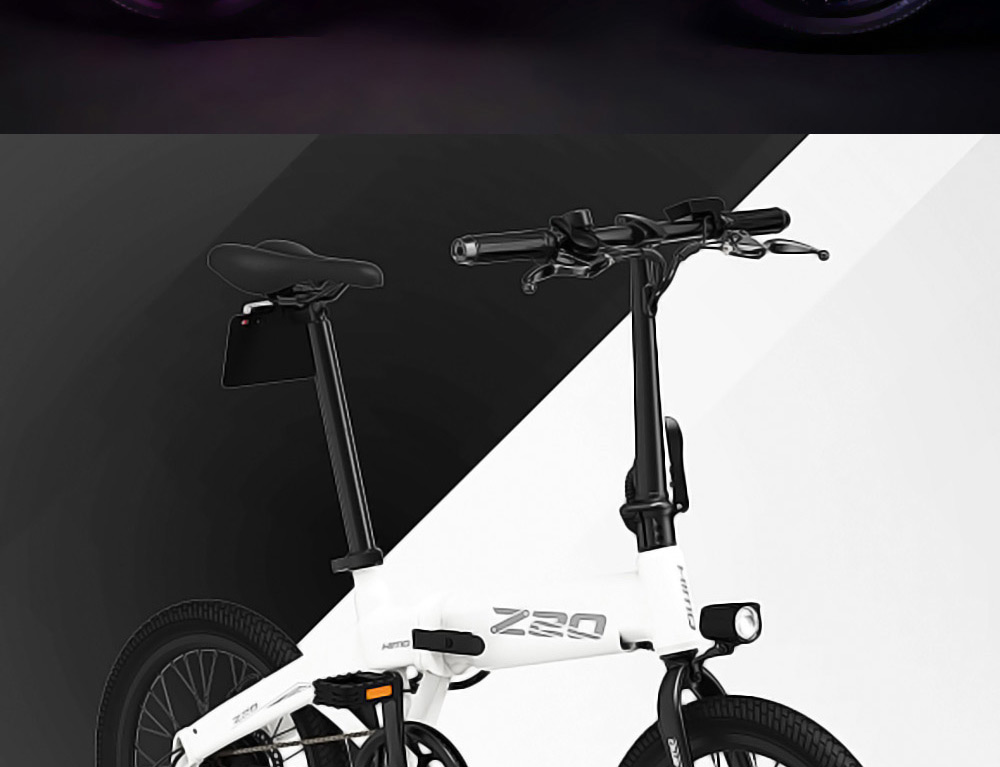 HIMO Z20 Folding Electric Bicycle 20 Inch Tire 250W DC Motor Up To 80km Range Removable Battery Shimano 6-speed Transmission Smart Display Dual Disc Brake Europe Version - Rose Gold