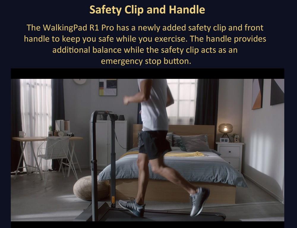 WalkingPad R1 Pro Treadmill 2 in 1 Smart Folding Walking and Running Machine APP Foot Step Sped Control Outdoor Indoor Fitness Exercise Gym Alternative International Version From Xiaomi Ecosystem - Silver