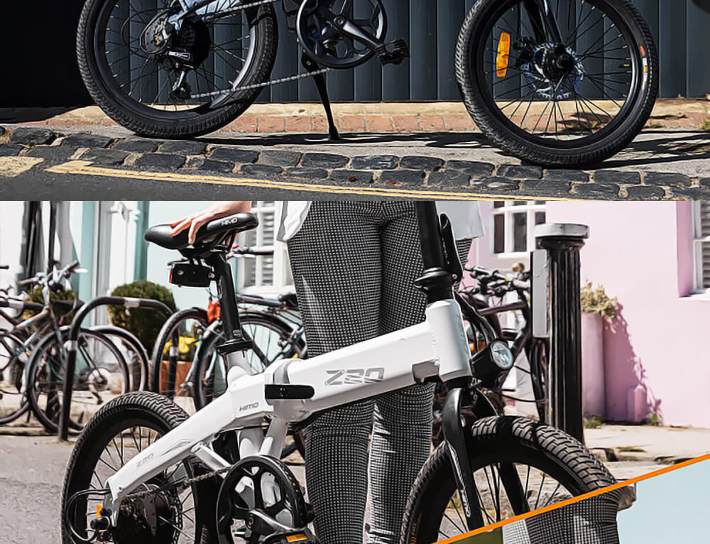 HIMO Z20 Folding Electric Bicycle 20 Inch Tire 250W DC Motor Up To 80km Range Removable Battery Shimano 6-speed Transmission Smart Display Dual Disc Brake Europe Version - Rose Gold