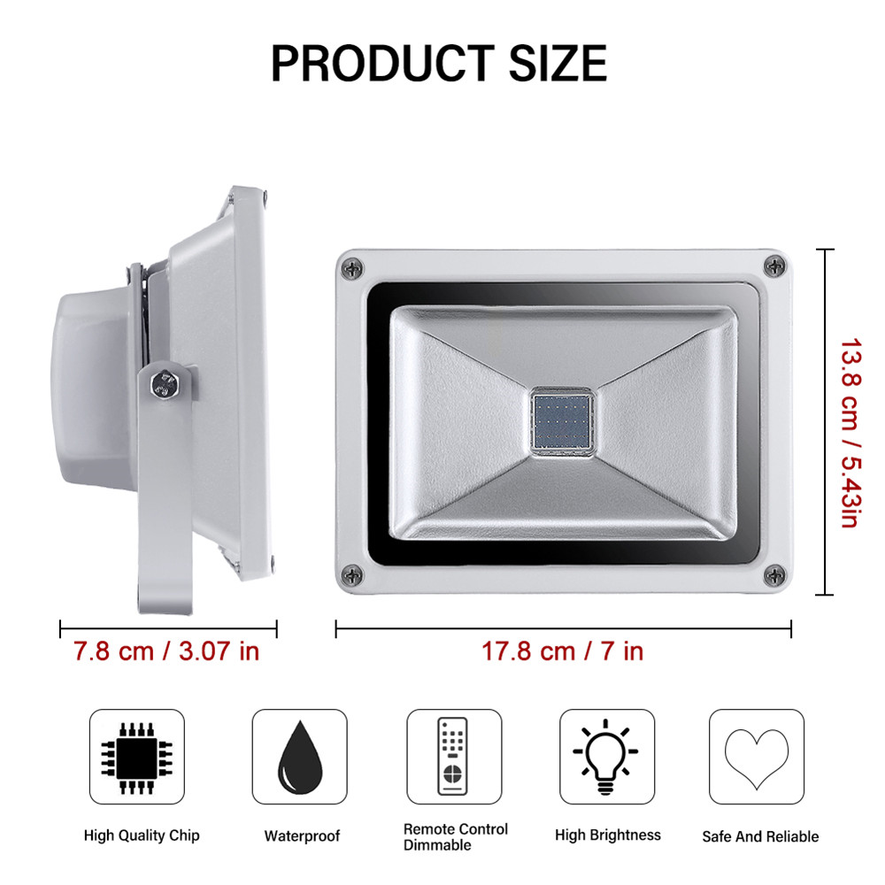 20W Generation Floodlights RGB with Remote Control