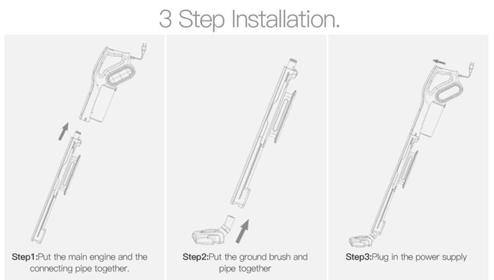 Deerma DX700 2-in-1 Vertical Household Upright Vacuum Cleaner 15000Pa Suction Ultra Quiet Flexible Portable Mini Dust Collector From Xiaomi Ecosystem - White