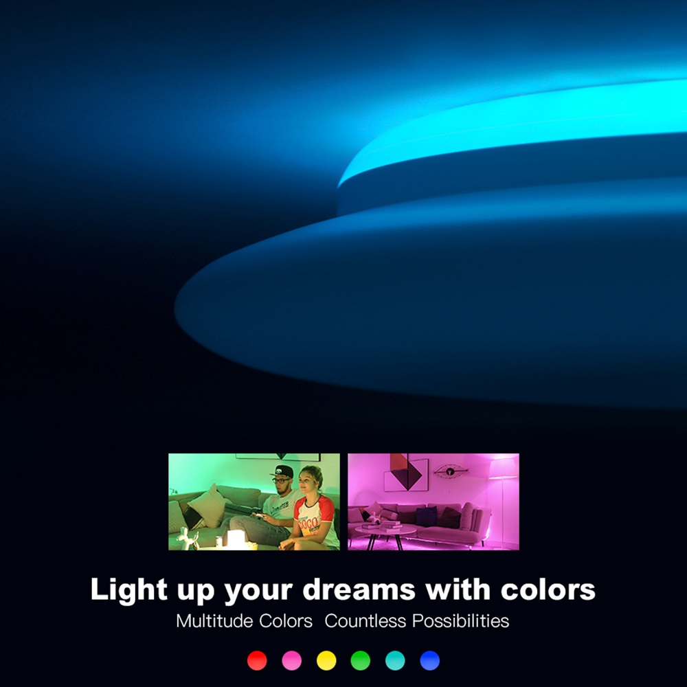 OFFDARKS Smart Ceiling Light WIFI Voice Control Bluetooth Speaker APP Remote Control Bedroom Kitchen Music Ceiling lamp