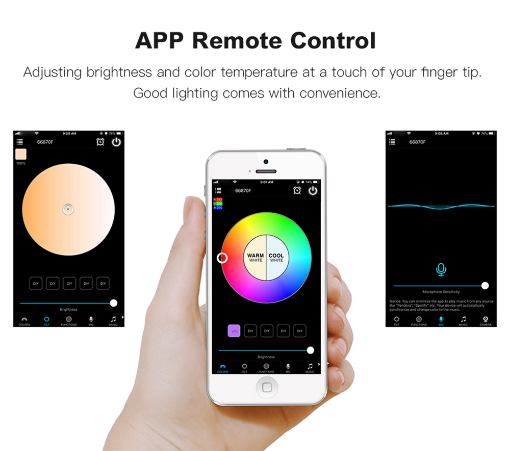 OFFDARKS smart LED ceiling light WIFI voice control RGB dimming APP co