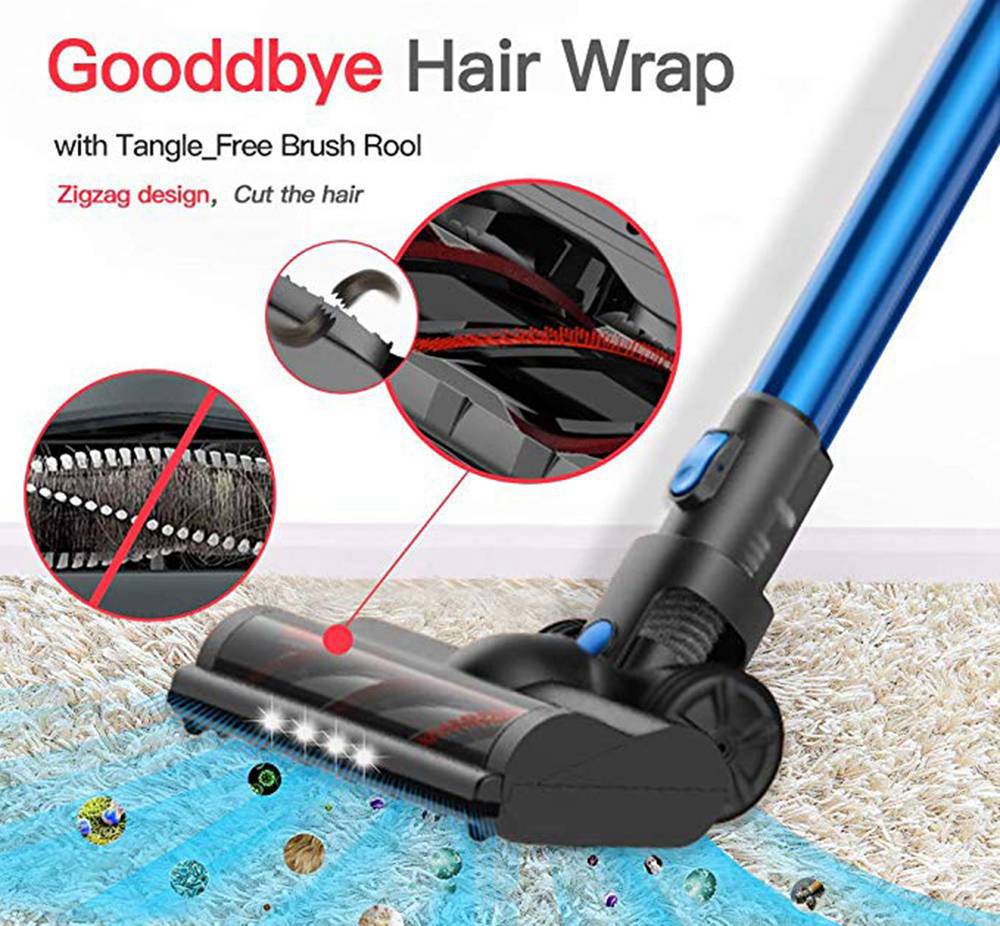 Proscenic P10 Handheld Wireless Vacuum Cleaner Portable Rechargeable Home Vacuum Cleaner Cyclone Filter Cleaner Dust Collector - Blue