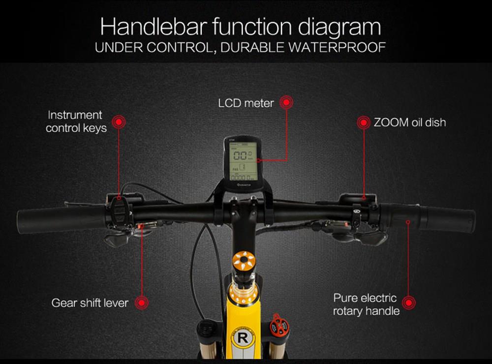 LANKELEISI XT750 Electric Bike Bicycle 48V 10.4AH 400W 26in Tire 90KM Mileage