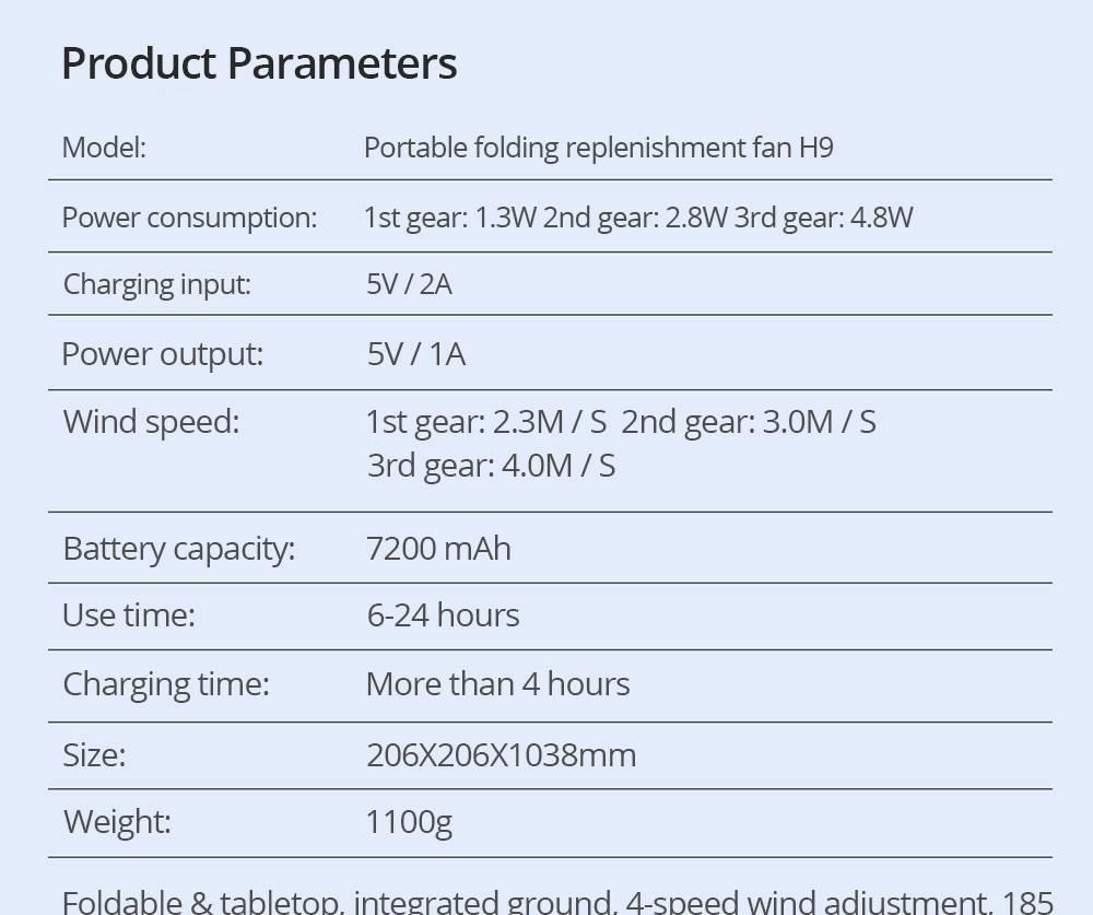 Portable Telescopic Fan USB Rechargeable Desk Table Fan Air Circulator Folding Floor Fan Mini Misting Fan With LED Night Lights 4 Speed Settings For Home Outdoor Office - Pink