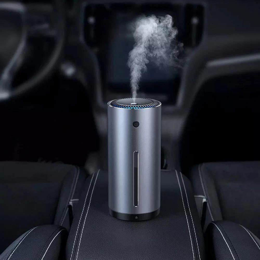 Baseus 300ml Car Air Humidifier Automatic Power Off Low Noise Operation - Dark Grey