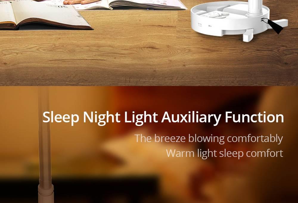 Portable Telescopic Fan USB Rechargeable Desk Table Fan Air Circulator Folding Floor Fan Mini Misting Fan With LED Night Lights 4 Speed Settings For Home Outdoor Office - Pink