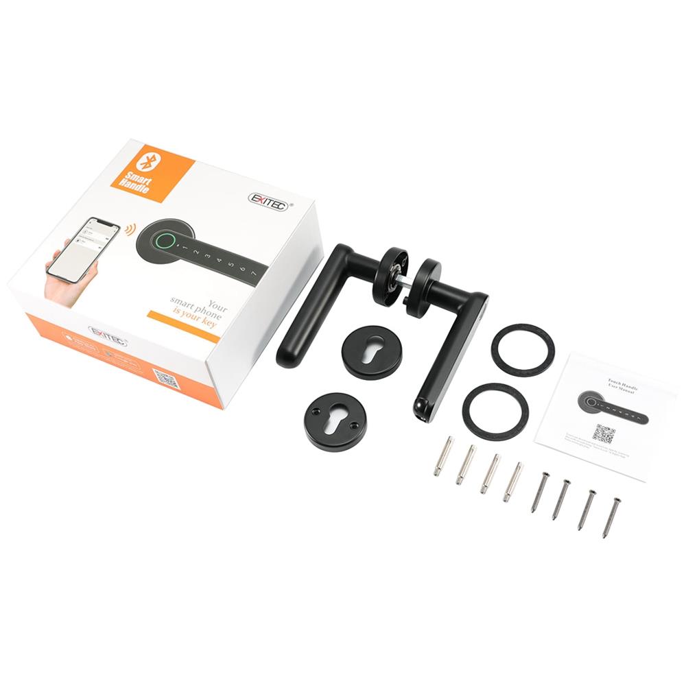 Exitec H03 Smart Fingerprint Lock Smart Keyless Door Lock Bluetooth APP Control Multi-language Suitable For Left Right Open 35-58mm Door - Black