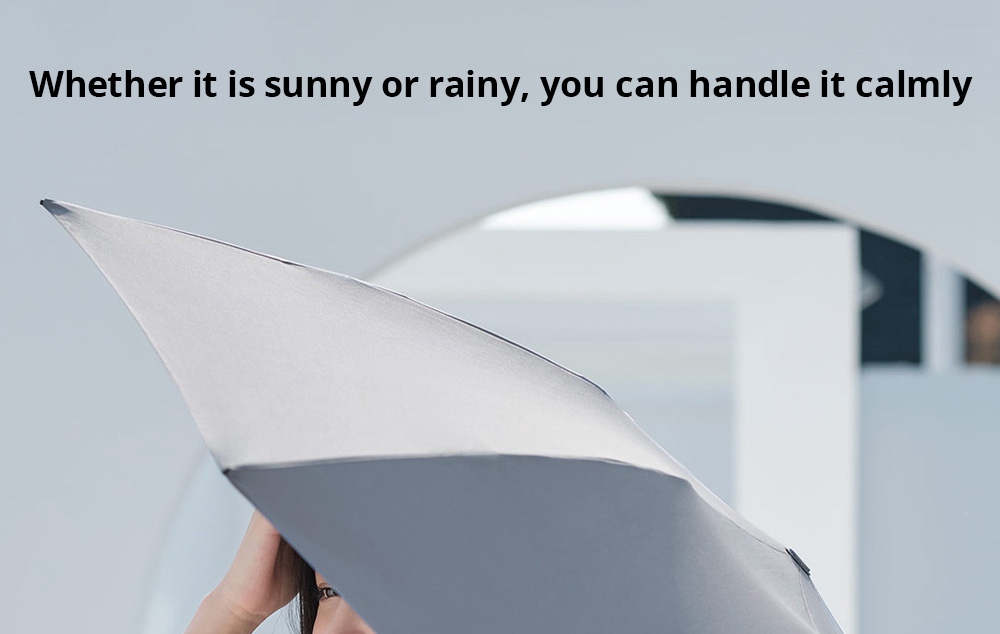 90FUN Portable Fully Automatic Reverse Folding Lighting Umbrella Anti-UV UPF50+ Windproof Wind Resistant Umbrella Three Folding  from Xiaomi Youpin - Gray