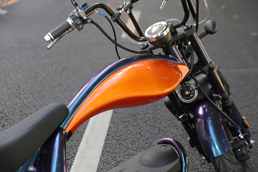 CityCoco Racing Electric Motor Cycle E-Bike 2000W Brushless Motor 28Ah Battery Max Speed 45km/h Front 16" Rear 13" Fat Tire Hydraulic Disc Brake LED Light