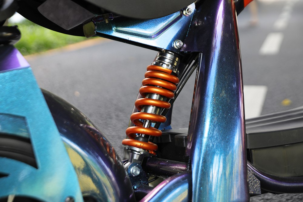 CityCoco Racing Electric Motor Cycle E-Bike 2000W Brushless Motor 28Ah Battery Max Speed 45km/h Front 16" Rear 13" Fat Tire Hydraulic Disc Brake LED Light