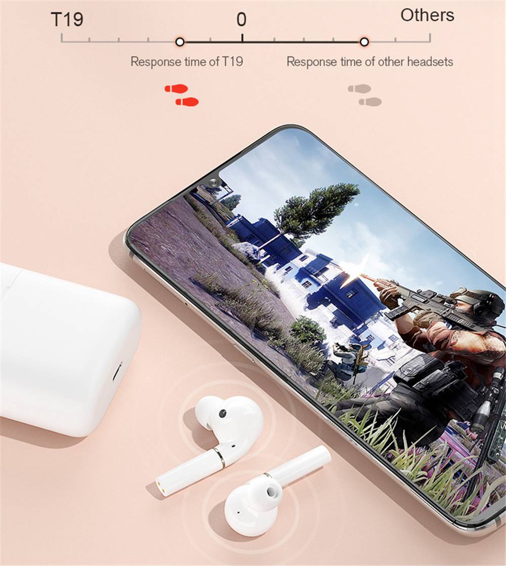 Haylou T19 TWS Qualcomm 3020 Bluetooth 5.0 TWS Earphones aptX AAC Pop Up Pairing APP Control Noise Canceling Wireless Charging In-ear Detection