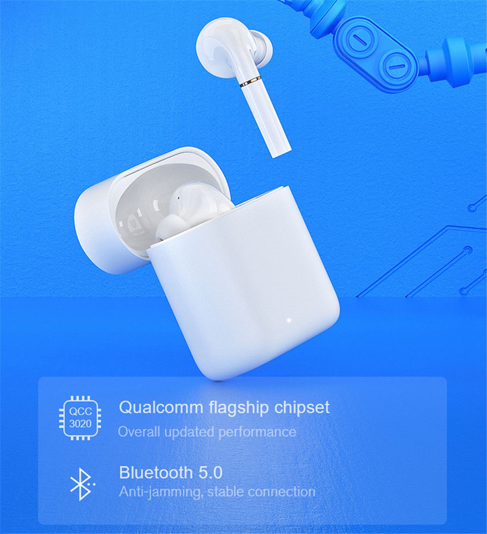 Haylou T19 TWS Qualcomm 3020 Bluetooth 5.0 TWS Earphones aptX AAC Pop Up Pairing APP Control Noise Canceling Wireless Charging In-ear Detection