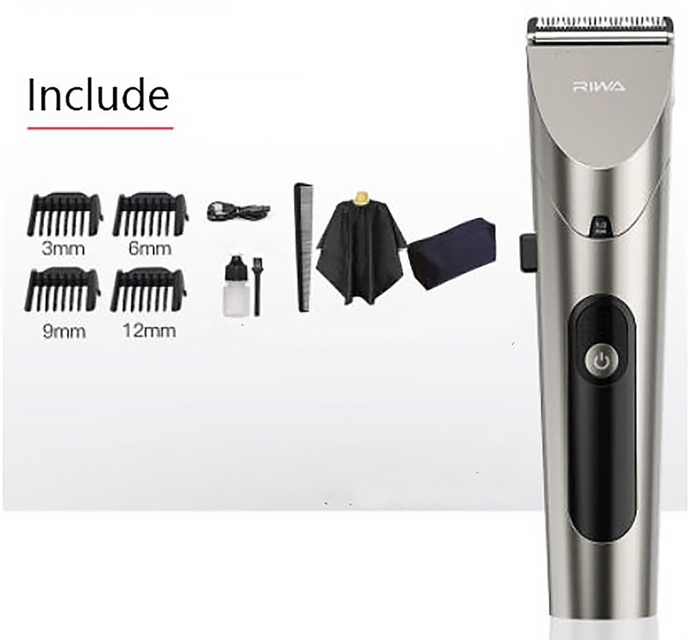 RIWA Washable Hair Trimmer LED Display Rechargeable Electric Hair Cutterx Hair Clipper Machine For Haircuts Hair RE-6305