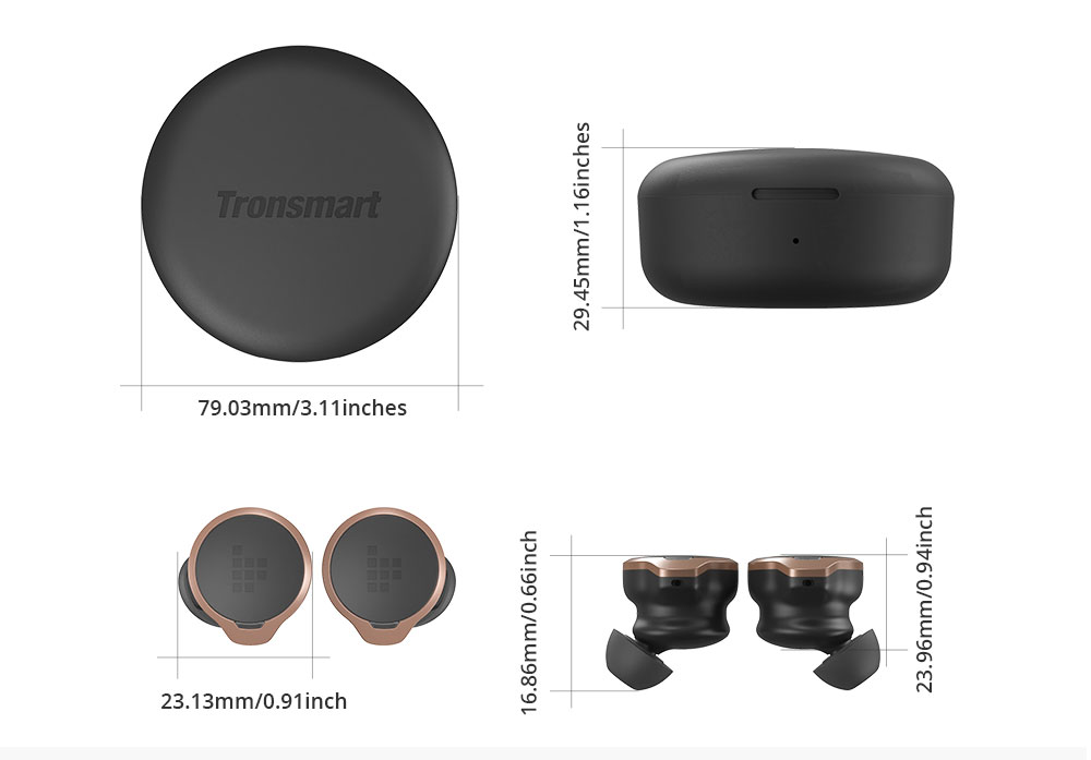 Tronsmart Apollo Bold ANC TWS Earbuds 360 Degrees Hybrid Active Noise Cancelling Qualcomm QCC5124 aptX AAC SBC APP Control IP45