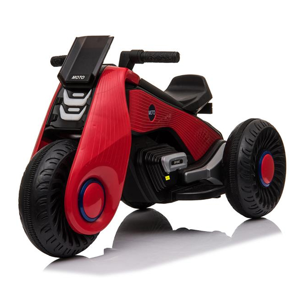 Children's Electric Motorcycle 3 Wheels Double Drive With Music Playback Function - Red