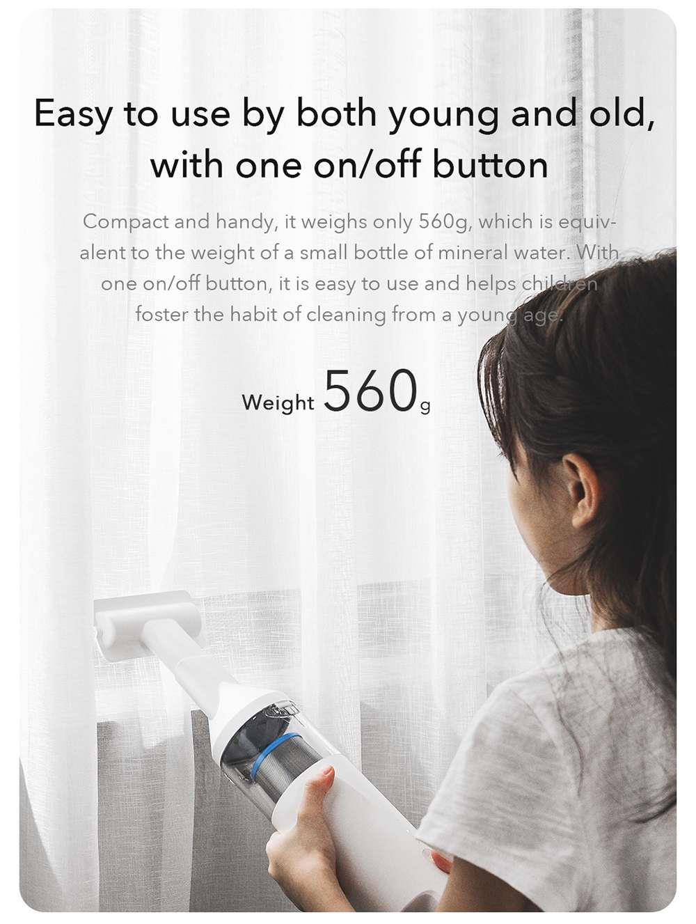 Cleanfly FV2 Portable Cordless Handheld Vacuum Cleaner White