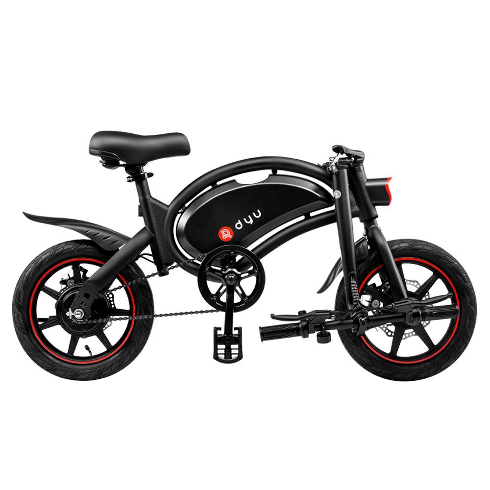 New Dyu D3f With Pedal Folding Moped Electric Bike 14 Inch Inflatable Rubber Tires 240w Motor 