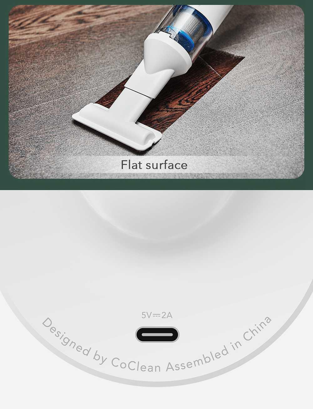 Cleanfly FV2 Portable Handheld Cordless Vacuum Cleaner 16800Pa Suction 99.9% Mite Removal 25min Battery Life One-click Dusting 120W Brushless Motor From Xiaomi Youpin - Black