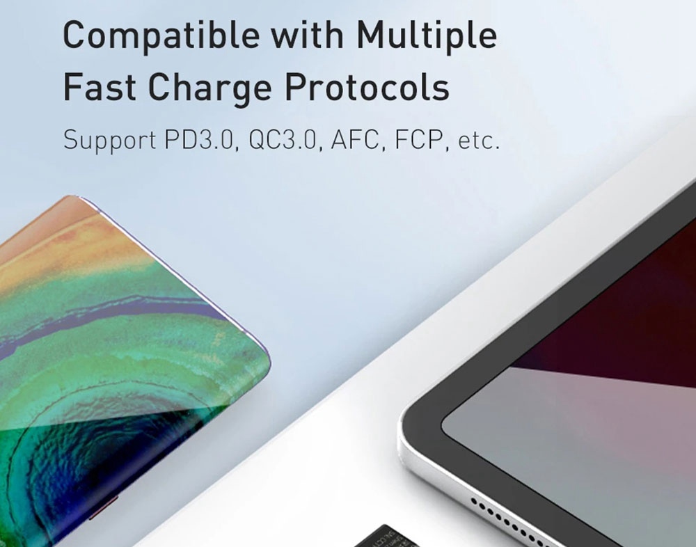 Baseus 18W C+U Adapter Conversion Charger 2-Port PPS PD 3.0 QC 3.0 Fast Charger USB-C USB  International Plug - Black