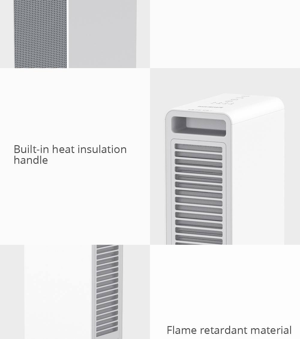 Smartmi 2000W Calentador de aire eléctrico inteligente PTC Calentador de calefacción de cerámica Ventilador Silencioso Eficiente 3S Calentador de calor rápido Control remoto Trabaja con la APLICACIÓN Mijia de Xiaomi Ecosystem - Blanco