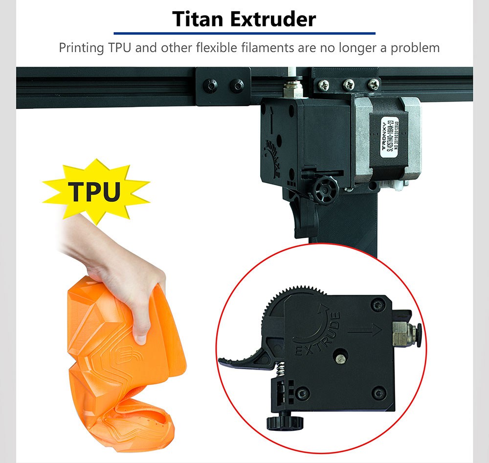 TRONXY X5SA-400 PRO DIY 3D nyomtató 400 * 400 * 400 mm mag XY Titan extruder automatikus szintezés