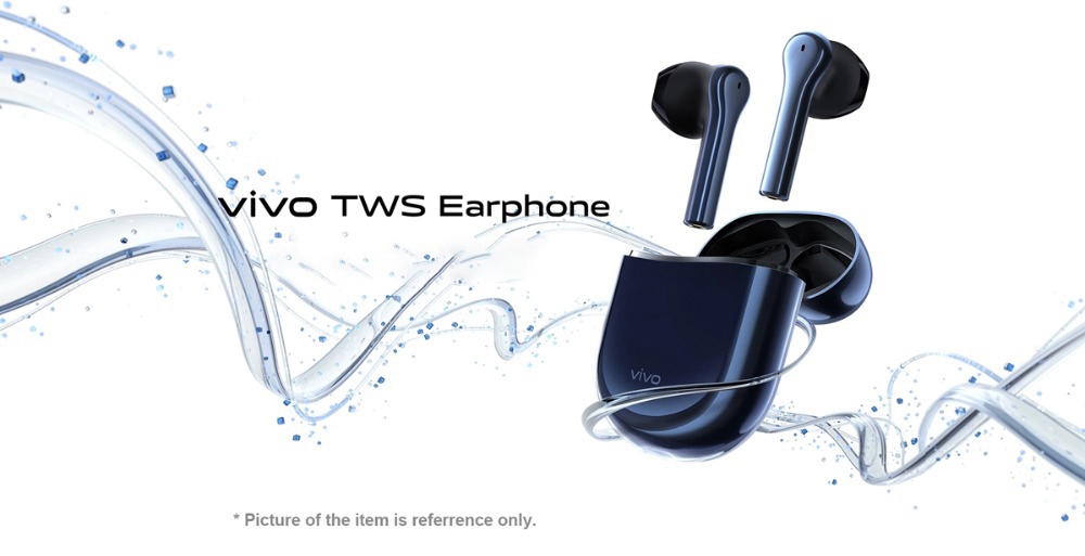 VIVO TWS Earphones Qualcomm QCC5126 aptX AAC Deep Bass CVC Noisce Reduction - Blue