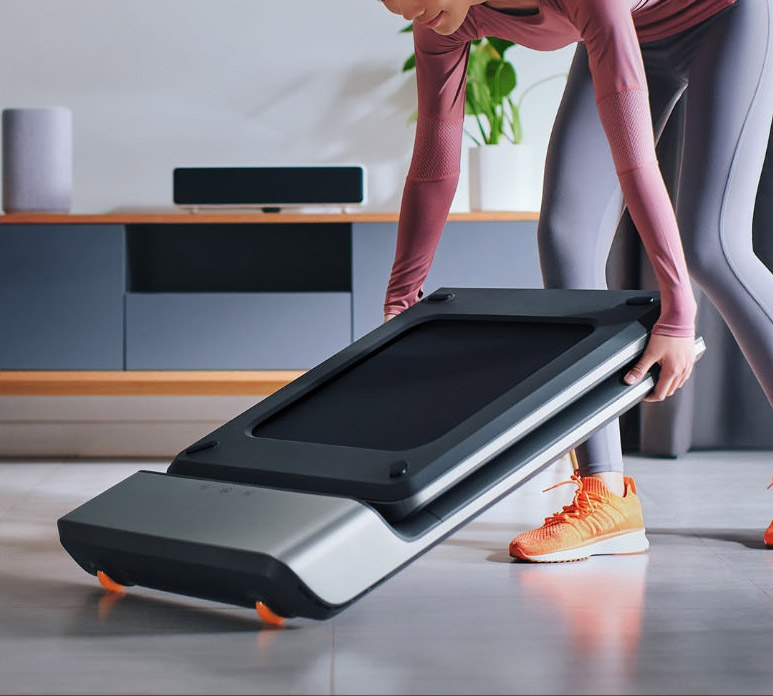 Xiaomi Mijia Smart Folding Walking Pad Non-slip Sports Treadmill Walking Machine Manual Automatic Modes Gym Fitness Equipment LED Display Connected with Mi Home App - Silver Gray