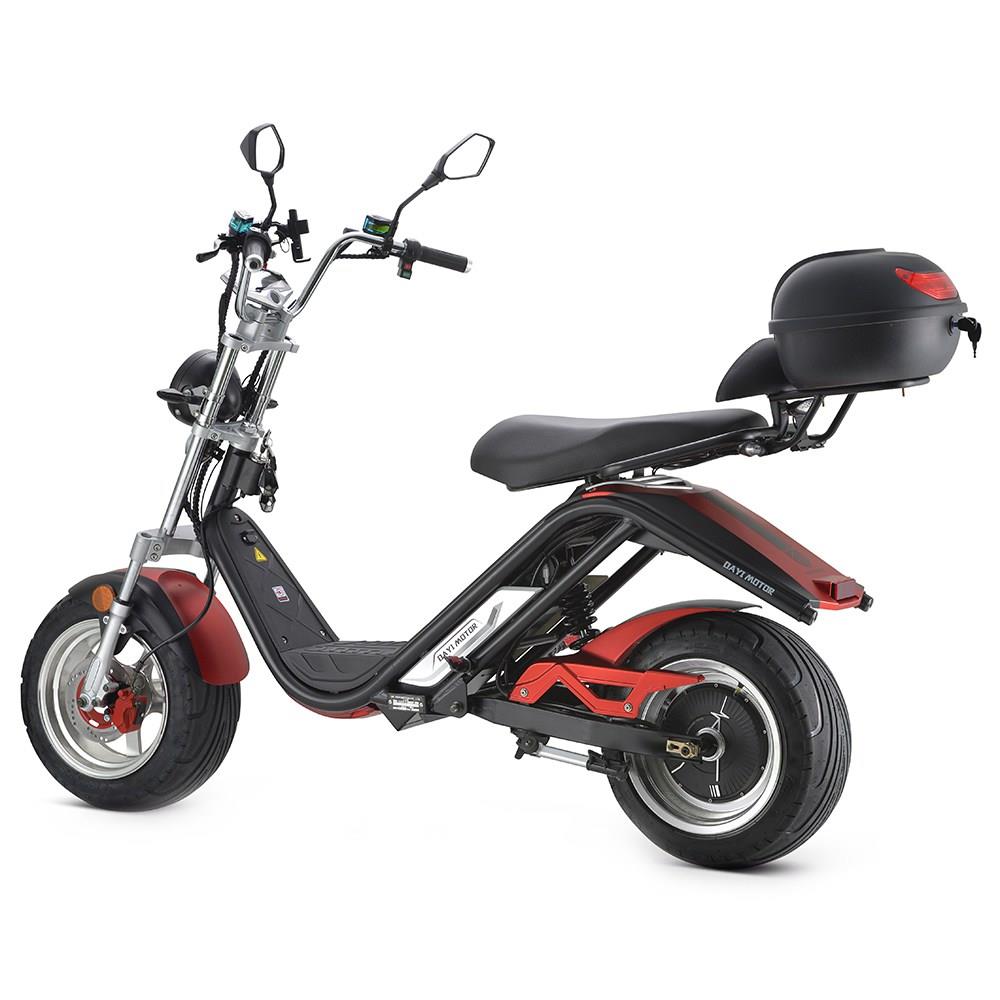 DAYI MOTOR e-Thor 3.0 Electric Motorcycle 3000W Brushless Motor 30AH Battery 12 Inch Scooter  - Red