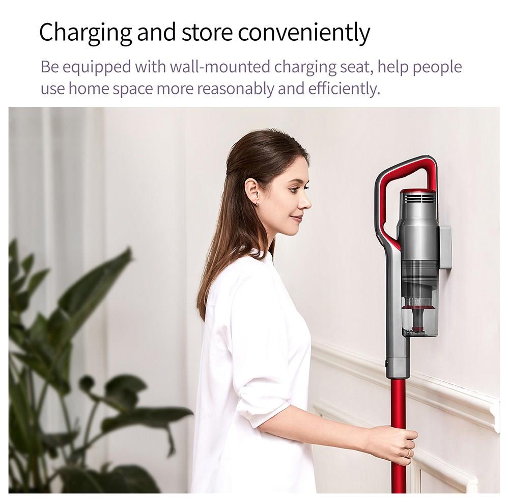 JIMMY JV65 Handheld Cordless Stick Vacuum Cleaner 22Kpa Suction Power 145AW Digital Motor 70 Minute Run Time 0.5L Big Dust Cup Low Noise Anti-winding Hair Mite + Water Tank - Red