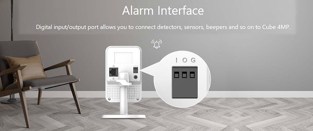 IPC-C22EP Dahua IMOU Cube 4MP IP Camera PIR Detection External Alarm Surveillance Two-way Talk Wi-Fi Connection Home Company Security Monitor - White