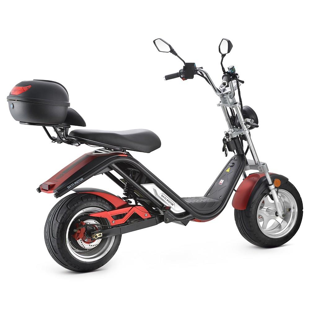 DAYI MOTOR e-Thor 3.0 Electric Motorcycle 3000W Brushless Motor 30AH Battery 12 Inch Scooter  - Red