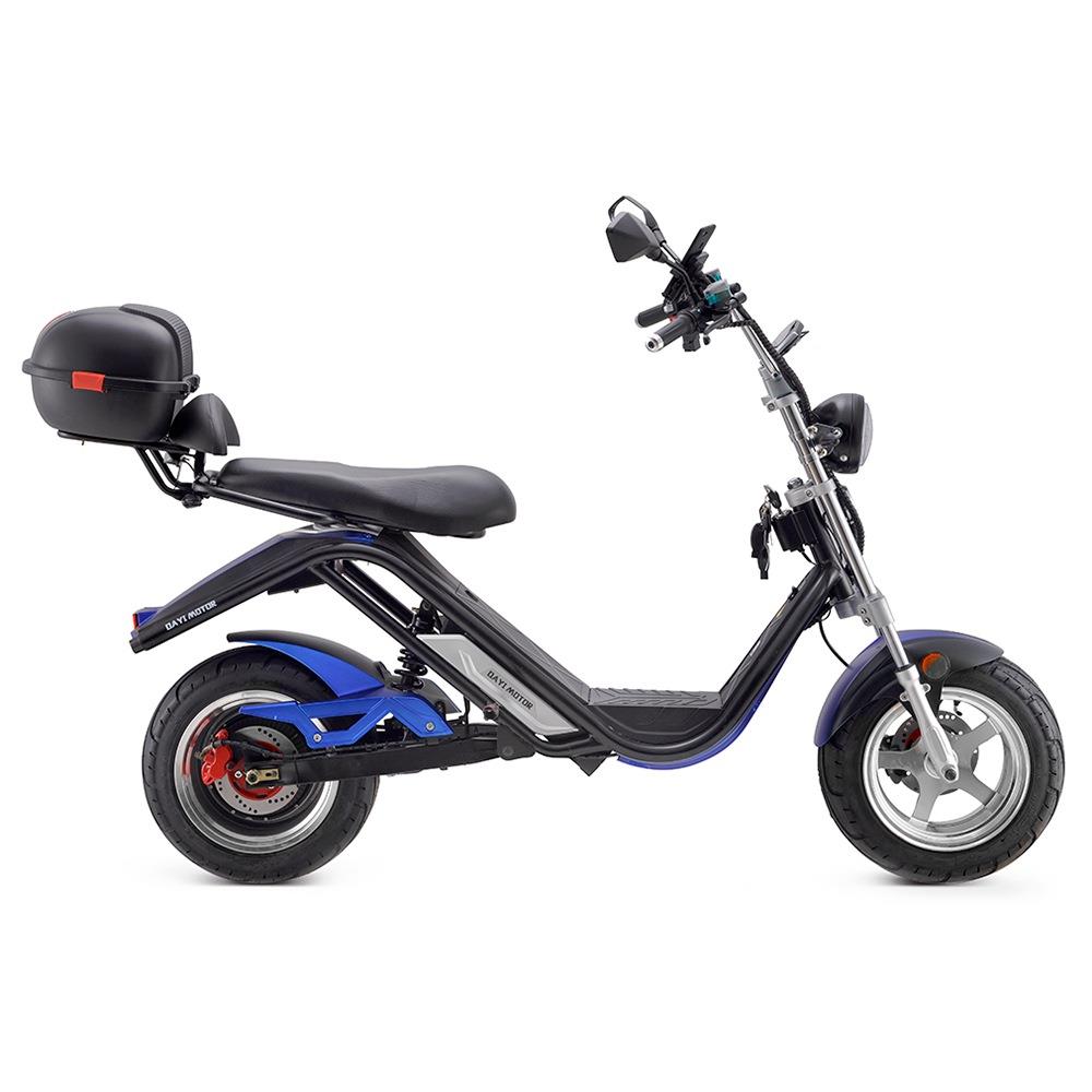 DAYI MOTOR e-Thor 3.0 Electric Motorcycle 3000W Brushless Motor 30AH Battery 12 Inch Scooter  - Blue