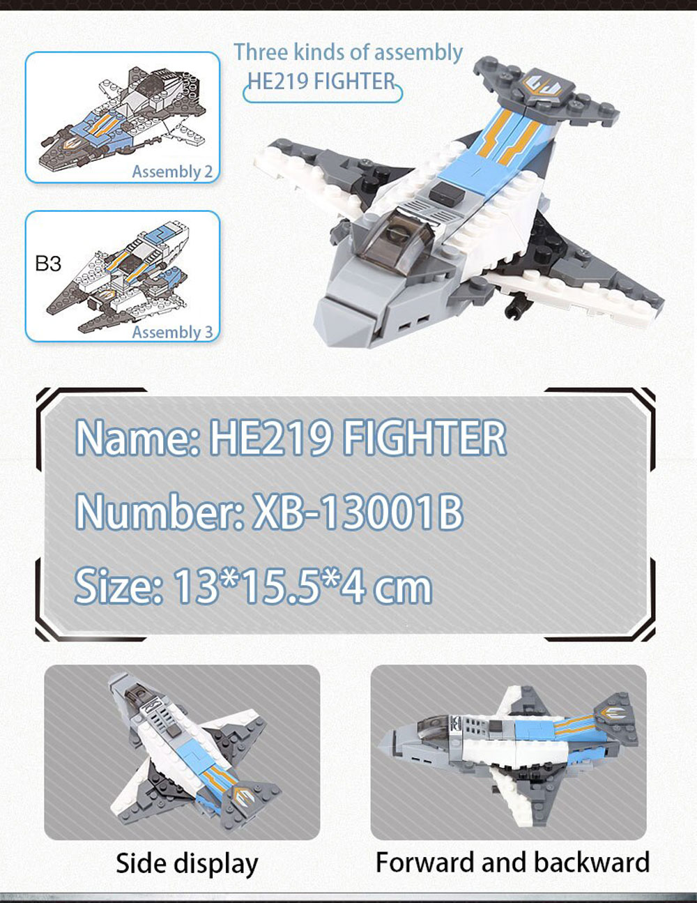 XINGBAO 13001 Space Battleship 8 in 1 Building Block Puzzle Toys