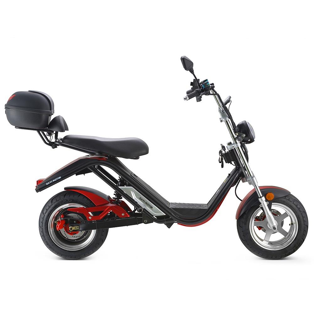 DAYI MOTOR e-Thor 3.0 Electric Motorcycle 3000W Brushless Motor 30AH Battery 12 Inch Scooter  - Red